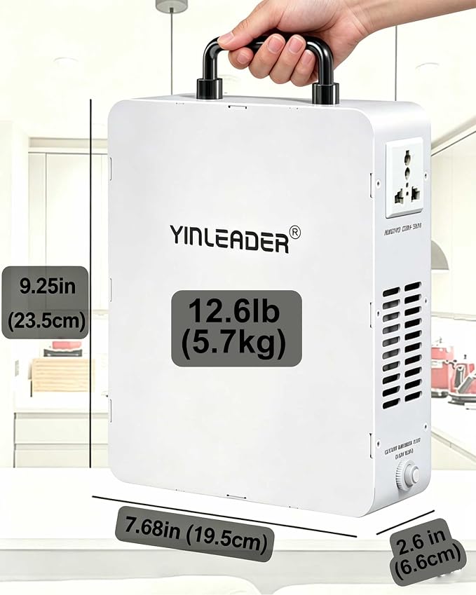 Yinleader 2000w Step Up Transformer 120v to 240v Voltage Converter 110v to 220v Using 220/230/240 Volt European Asian Appliances in US/CA/MX