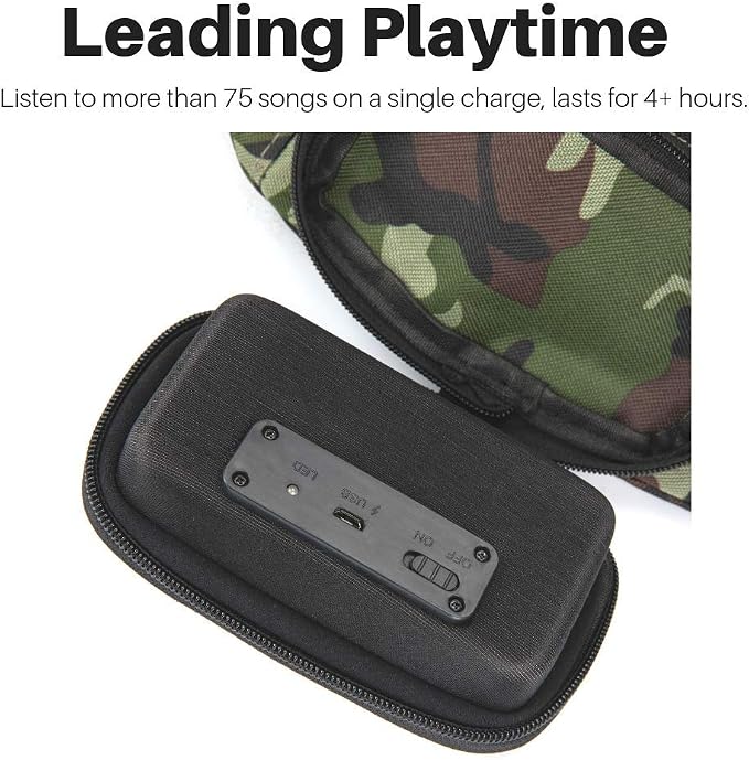 Fannypack with Speakers. Bluetooth Fanny Pack for Parties/Festivals/Raves/Beach/Boats. Rechargeable, Works with iPhone & Android. (Camo)
