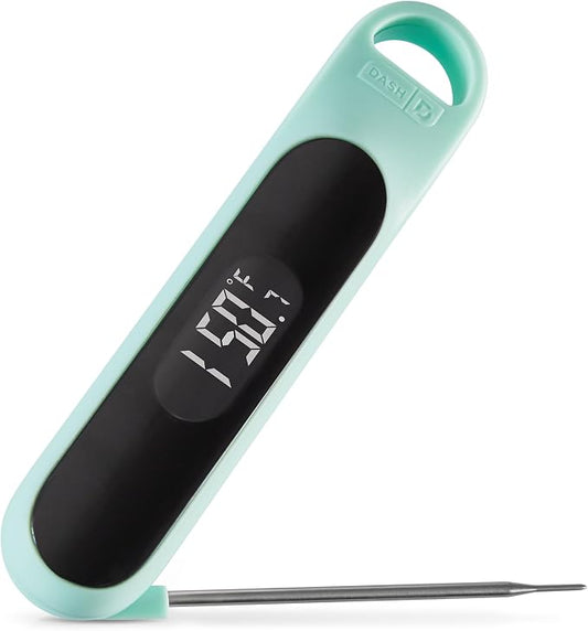 Dash Precision Quick-Read Thermometer - Meat Temperature Probe with LCD Display for Fast, Accurate Cooking and Baking - Water Resistant and Easy to Clean - Aqua