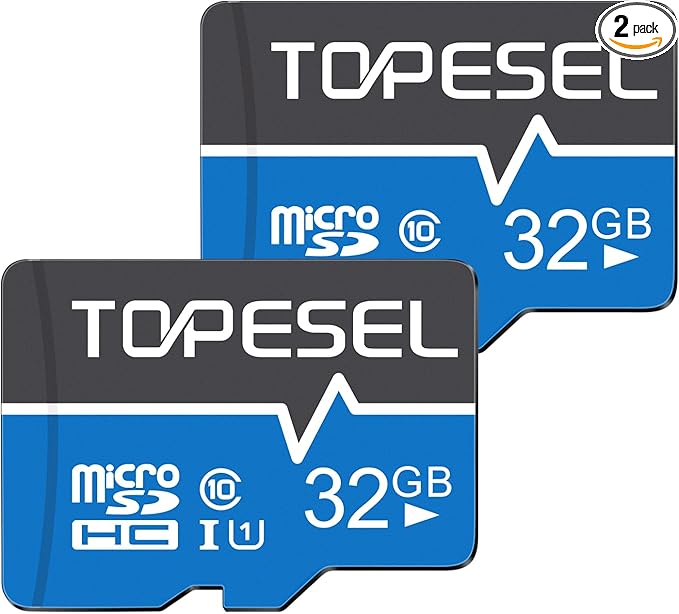 TOPESEL 32GB(The Actual Usable Capacity is 28.8GB) Micro SD Card 2 Pack Memory Cards MicroSDHC UHS-I TF Card Class 10(32GB 2Pack)