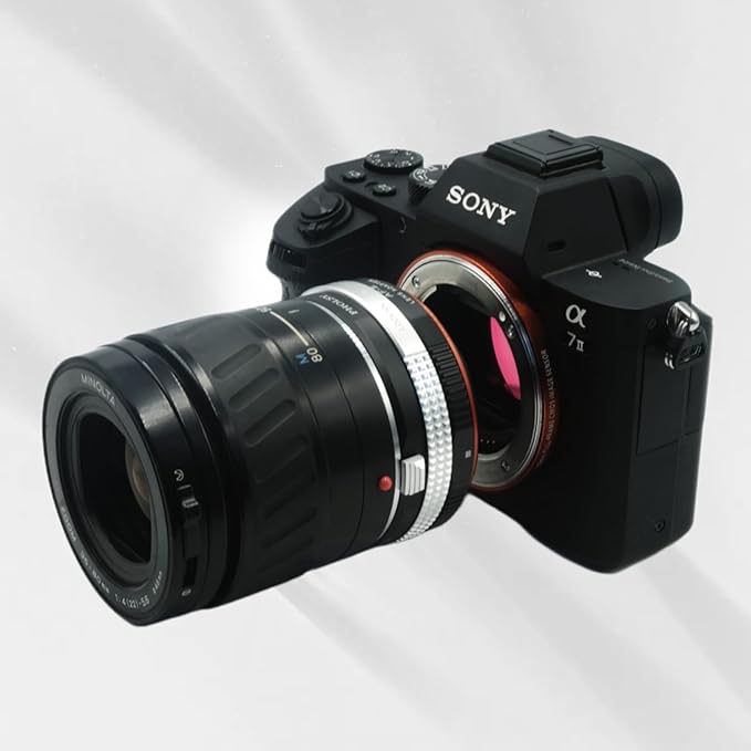 PHOLSY Lens Mount Adapter with Aperture Ring Compatible with Sony A (Minolta AF) Mount Lens to Sony E Mount Camera Body, Compatible with Sony A to E (NEX)