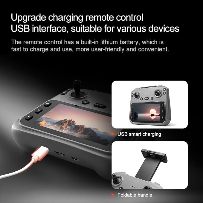 FPV Drone with 4K UHD Camera for Adults, V168 Pro Max GPS Drone with 360° Obstacle Avoidance Brushless Motor RC Drone with 4.5" HD Screen on Controller, Auto Return Altitude Hold Follow Me Headless Mode, Optical Flow Hover Foldable RC Quadcopter with S...