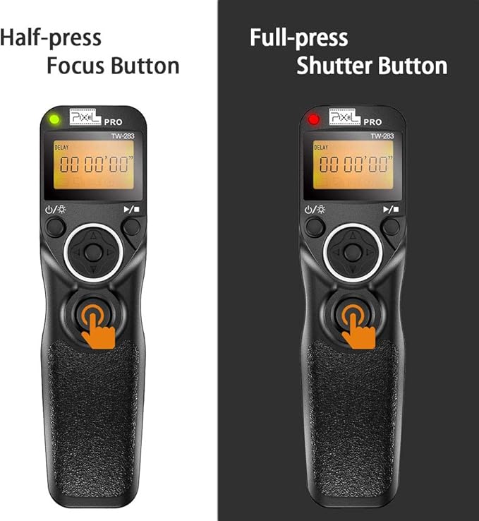 Remote Shutter Release Compatible for Nikon, Wireless Shutter Release Timer Remote Control Pixel TW-283 DC0/DC2 Compatible for Nikon D5200 D5300 D7100 D850 D800 D750 D610
