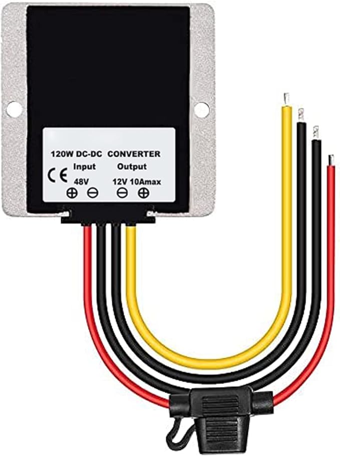 DC Voltage Converter Regulator 36V 48V Step Down to 12V 10A 120W, Waterproof Voltage Reducer, High-Power Power Supply Module Buck Transformer, for Golf Cart, forklifts, Car