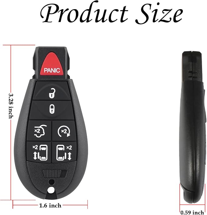 2PCS DIY Key Fob kit Replacement for 2008-2018 Dodge Grand Caravan & Chrysler Town Country 2009-2014 VW Routan Keyless Entry Remote IYZ-C01C, M3N5WY783X with Easy OBD Tool