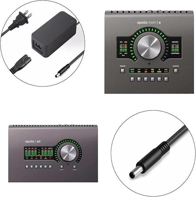 12V Power Supply Cord for Universal Audio Apollo Twin X Duo Gen 2 Cable, Apollo Twin X Duo Quad X4 PSU-TWX/X4-US Heritage Edition Thunderbolt Audio Interface APLTWXD AC DC Adapter Charger