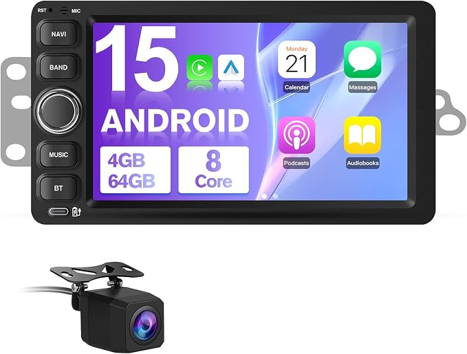 Android 15 Car Radio Stereo for 2003-2006 Chevrolet Chevy Silverado Impala Tahoe GMC Sierra Yukon with 4G RAM 64G ROM Backup Camera Wireless Carplay Android Auto GPS FM Bluetooth