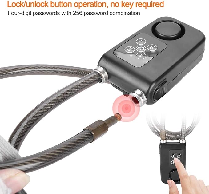 Lock -110dB Smart Password Lock Anti-Theft Alarm Lock Smart Lock