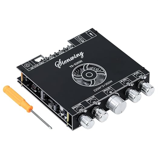 Hosyond YS-S350H TPA3251 2.1 Channel Bluetooth Amplifier 220W×2 + 350W Subwoofer Audio Receiver Class D Amp Board with Bass Treble Control for Home Theater DIY Speakers
