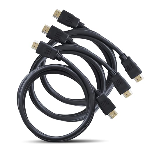 OREI Ultra High Speed 4kHDMI Cable 6ft – High-Speed 10.2Gbps, 3D, ARC, Ethernet – Premium 6ft HDMI Cable for TVs, Monitors, Home Theater & Gaming (3 Pack)