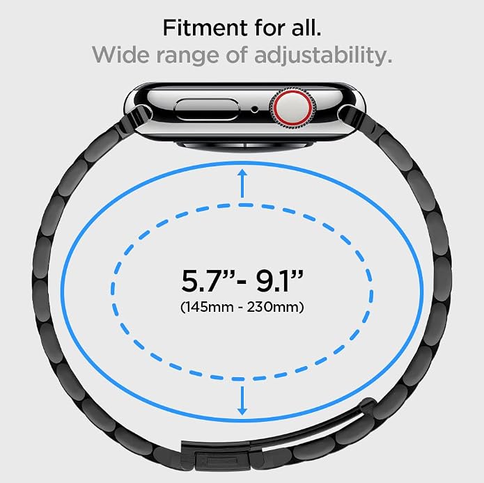 Spigen for Apple Watch Band, Modern Fit Compatile with Ultra 3/2/1 49mm, Series 11/10 46mm, 9/8/7 45mm, SE3/SE2/SE/6/5/4 44mm, 3/2/1 42mm Premium Business Wristband Strap