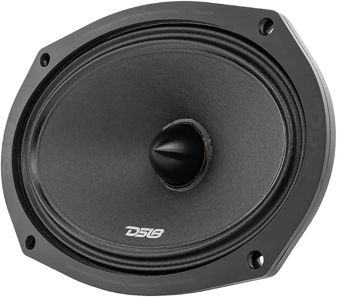 DS18 PRO-ZXI694BM 6 X 9 Inches Pro Audio Mid-Range Loudspeaker with Bullet and Grill 600 Watts 4-Ohm (1 Speaker)