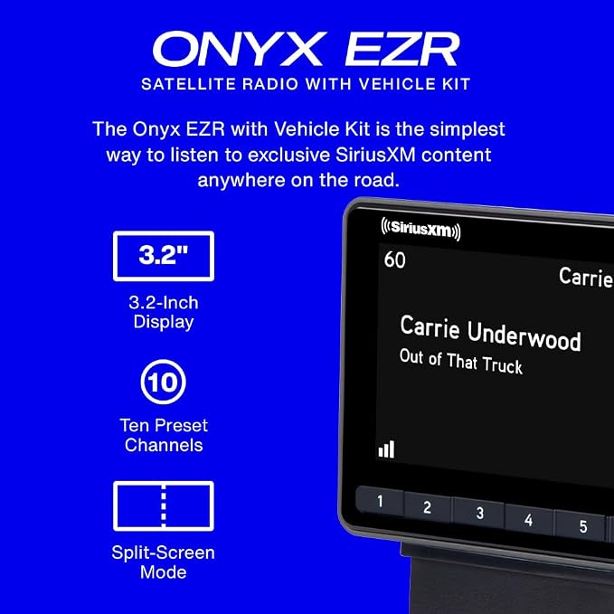 Onyx EZR Satellite Radio with Vehicle Kit (SXEZR1V1) | SiriusXM