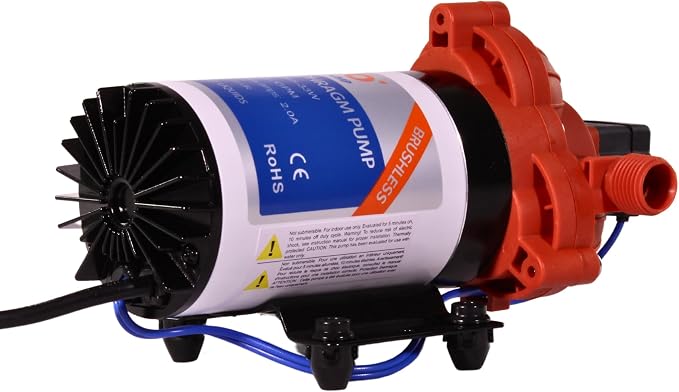SEAFLO 33W Series 115V AC, 3.0 GPM, 45 PSI Brushless Automatic Demand Diaphragm Water Pressure Pump – Ultra Quiet Operation, Self-Priming, Overload Protection, NSF & UL Certified- 4 Year Warranty!