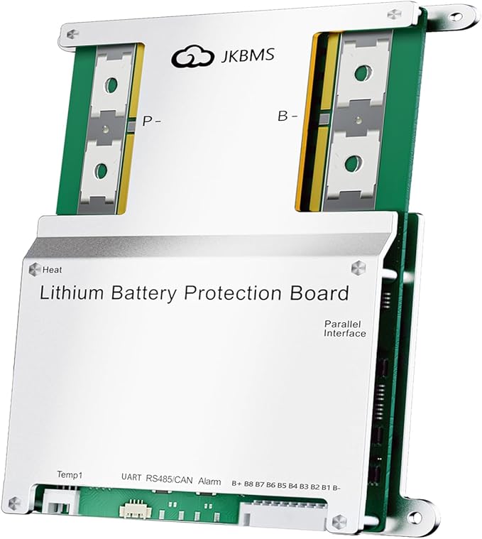 JKBMS JK-B2A8S20P Smart BMS 200A (3S-8S) - 2A Active Balancer for 12V/24V LiFePO4 Battery Pack, High Capacity RV & Solar Cell Build
