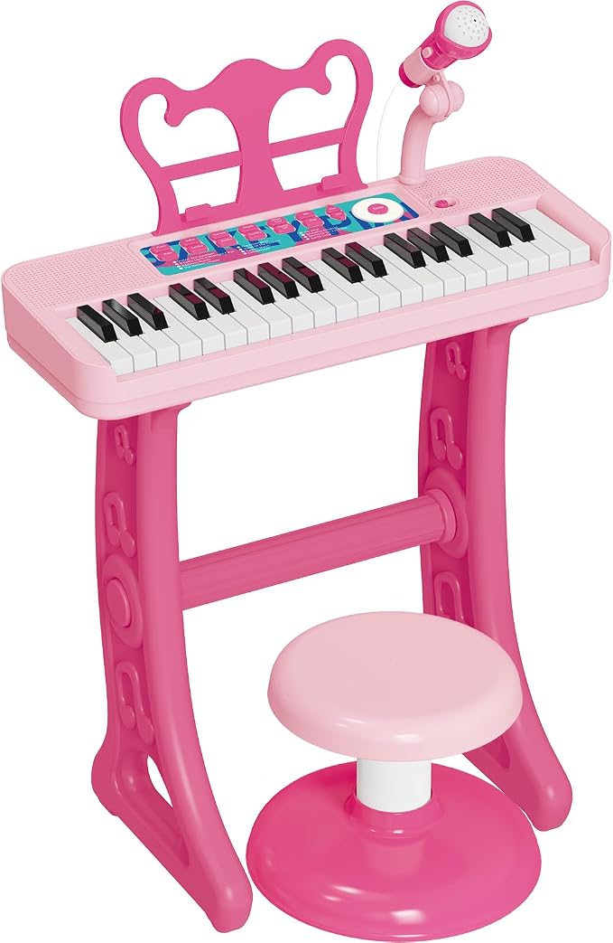 Kids Piano, 37 Keys Toddler Piano Keyboard Toy Electronic Musical Instrument Educational Toy with Microphone, 2 Speakers, Record Playback, Christmas Birthday Gift for 3+ Years Old