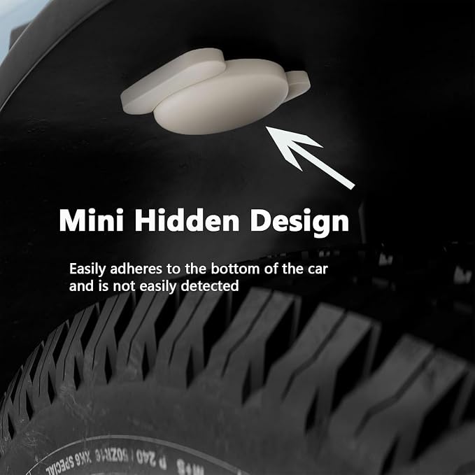 GPS Tracker for Vehicles, 1PCS Mini Hidden Vehicles Tracker with Magnetic Case, Work with Find My (iOS Only), No Monthly Fee Car GPS Tracker (White)
