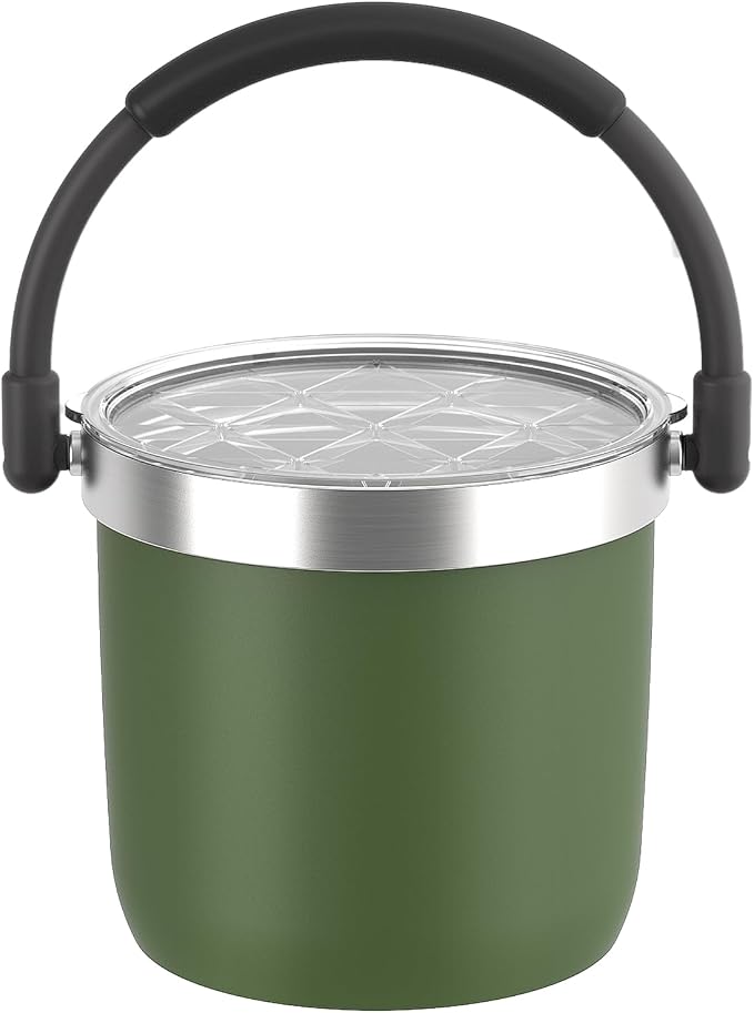 256 oz / 7L Insulated Ice Bucket with Lid and Handle, Stainless Steel Beverage Bucket for Beer, Wine & Champagne, Double Wall Vacuum Cooler for Parties, Patio & Outdoor Entertaining