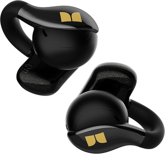 Monster Open Ear AC225 Earbuds, Stereo Sound, Bluetooth 6.0 Open Ear Headphones, Lightweight Comfort Clip-On Earbuds with ENC Mic for Clear Calls, 36H Playtime, Touch Control, IPX6 Waterproof, Black