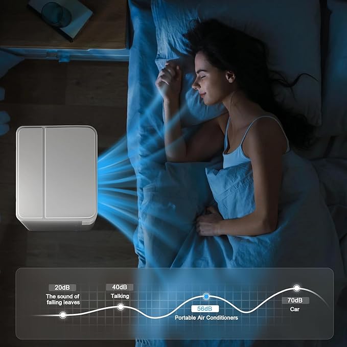 Antarctic Star 8000 BTU ASHRAE Portable Air Conditioner, 4‑in‑1 Quiet AC Unit with Dehumidifier & Fan Mode, Ultra Easy Install, Cools up to 350 Sq Ft for Bedroom, Office, Studio & Apartment