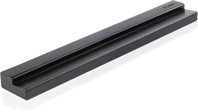 Vinyl Record Wall Mount - an Elegant Display Ledge Made from Solid Wood - This Vinyl Record Shelf Will Hold Records of Any Size (Black)