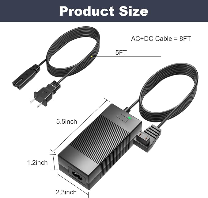 Power Cord for Car Refrigerator Compatible with Alpicool, Bodega, Euhomy, BougeRV, ARB, ICECO, Setpower, JoyTutus Car Refrigerator Power Adapter Charger