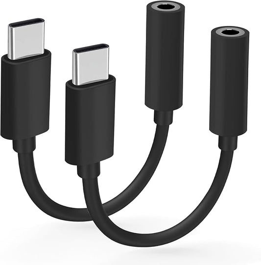 USB C to 3.5mm Headphone Jack Adapter for iPhone17/ iPhone 16/16 Pro/15/15 Pro/Pro Max/Plus, Type C Aux Audio Dongle Cable Cord Compatible with iPad, Samsung Galaxy S23/S23/S22/S21, MacBook（Black）