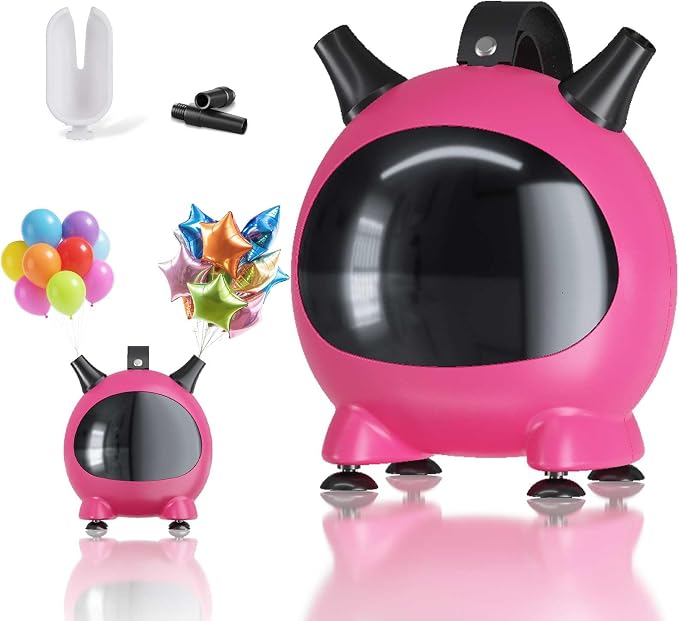 Balloon Pump Electric, Portable Balloons Inflator Air Pump Dual Nozzle, 110V Small Electric Balloons Blower Machine Corded, 600W for Latex Foil Balloon Arch Garland Party Decorations Supplies