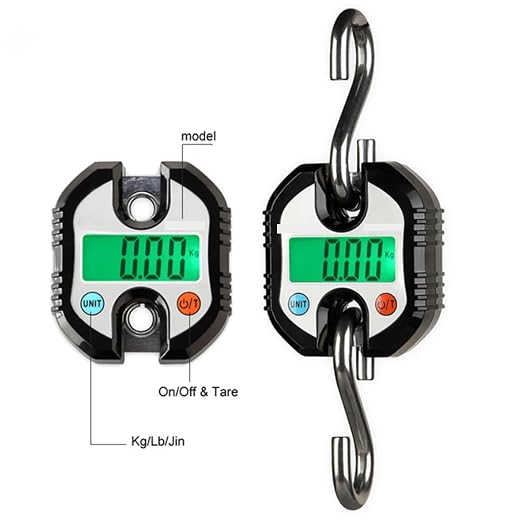 150KG Mini Crane Scale, Digital Hanging Scale with LCD Backlight, Portable Electronic Weighing Scale for Luggage, Fishing, and Outdoor Use (ge 1)