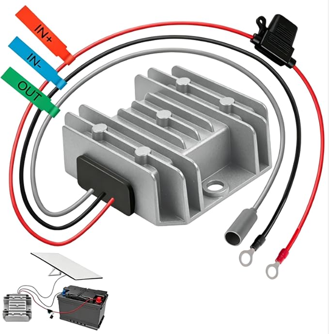 Guhiwk Starlink Mini 12V Adapter, Starlink Mini DC Step Up Converter 9V-28V to 30V 3.5A with Female Power Cord, Starlink-Mini Power Supply for RV, Truck, Marine, Camping&Off-Grid (Silver)