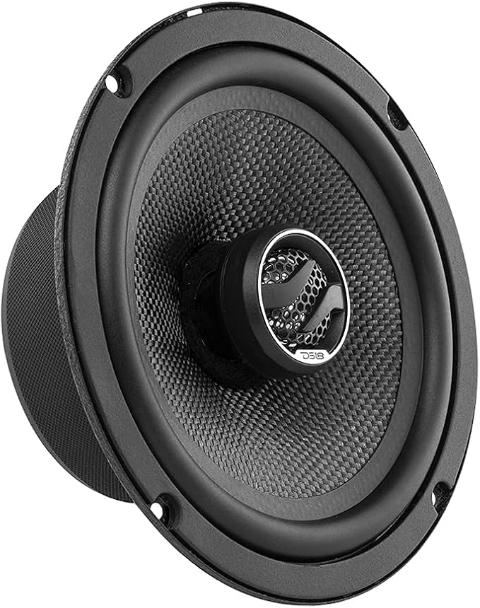 DS18 ZXI-654 6.5" Car Audio Coaxial Speaker with Built in Neodymium Tweeter and Kevlar Cone – 2 Way 240 Watts Max 4 Ohm (2 Speakers)