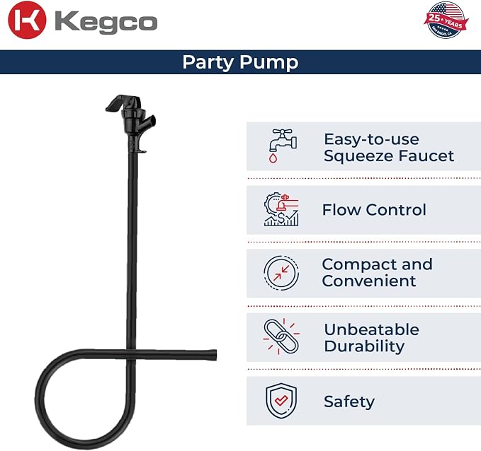 Kegco Single Faucet CO2 Party Dispense Kit with Mini Regulator