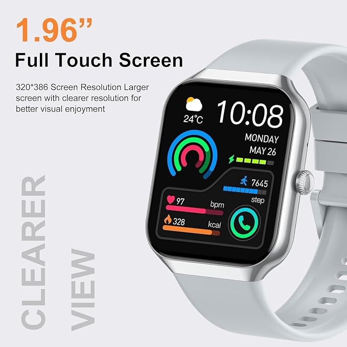 Soudorv Smart Watch 2026 NEW 1.91" Smartwatch for Men Women(Answer/Make Call),Fitness Watch with 110+ Sport Modes, Reloj Inteligente with Sleep Monitor/Heart Rate,for Android iOS, Silver