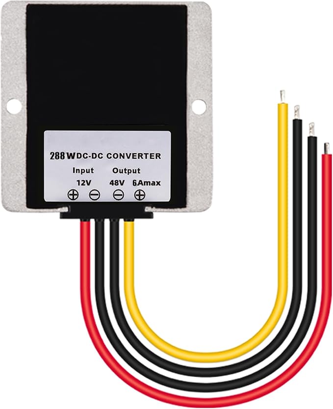 DC/DC Converter 12V Step Up to 48V 6A 288W Voltage Regulator, Power Adapter Voltage Booster, Power Supply Module Boost Transformer for Car Truck Vehicle Boat