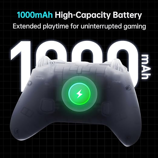 Machenike G3V2 Bluetooth Controller for Pc/Switch/Ios/Android, Hall Effect Joysticks, RGB Lighting Gaming Controller,2 Programmable Buttons,1000mah Battery With Charging Station, Blue