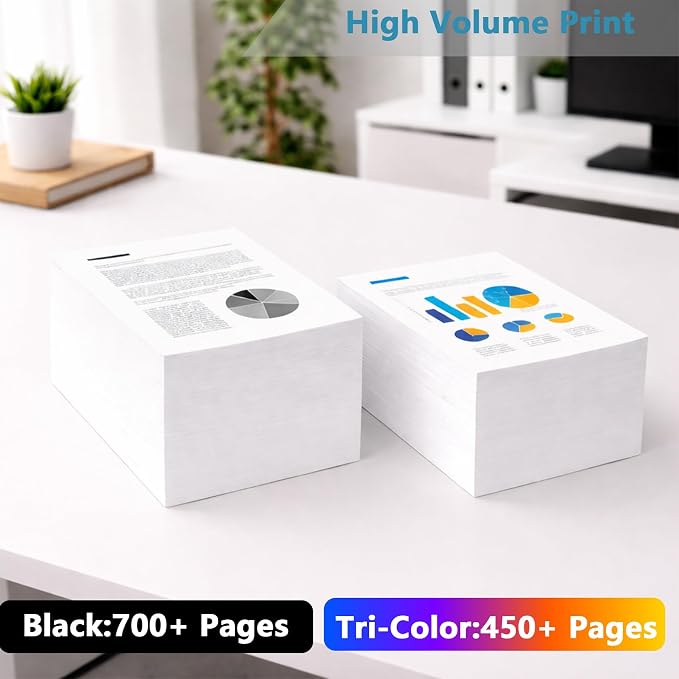 61XL Ink Cartridge for HP 61 XL Black Combo (2-Pack) Replacement for HP61 HP61XL for 5530 4500 2620 4630 2540 4502 3050 1510 4632 4501 2542 2514 3510 4635 3050a 5535 4610 Printer with V10.1.1 Chip