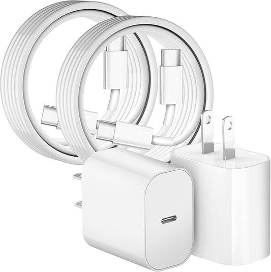 iPhone 17 16 15 Pro Charger Fast Charging,20W USB C Phone Charger Block,2Pack Quick Apple iPhone Charger 6FT Type C Charging Cord for iPhone 17/17 Pro/17 ProMax/17 Air/16/16 ProMax/16e/15 Pro/15 Plus