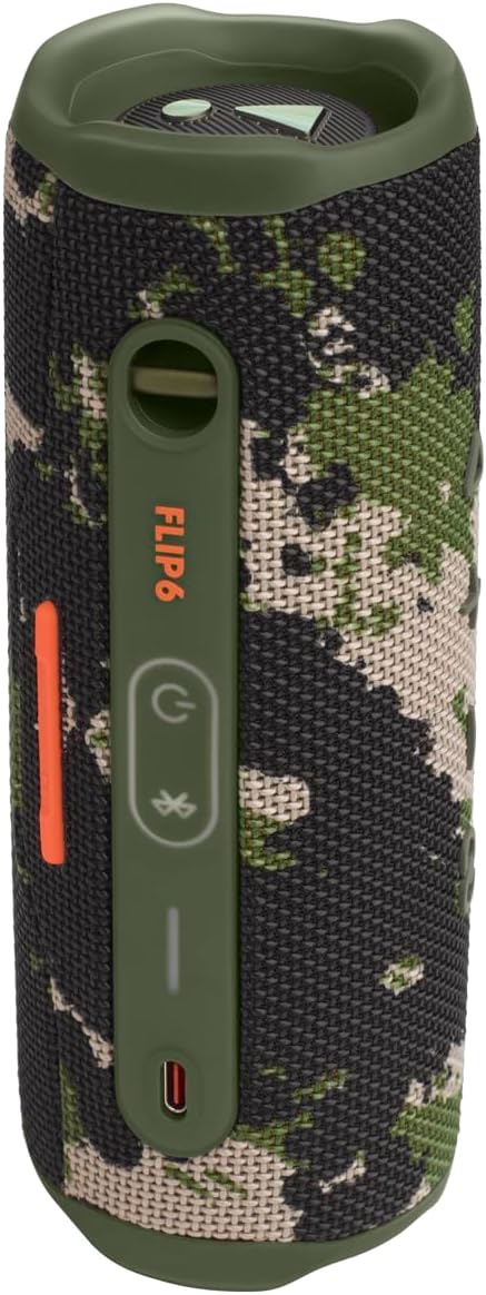JBL Flip 6 - Portable Bluetooth Speaker, Powerful Sound and deep bass, IPX7 Waterproof, PartyBoost for Multiple Speaker Pairing, Home, Outdoor Travel (Squad) Camouflage (Renewed)