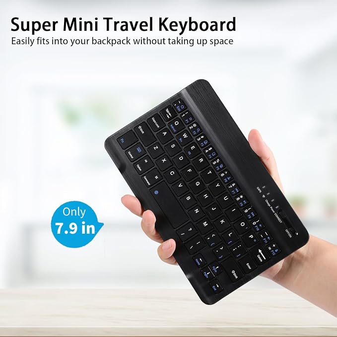 for Google Pixel 10 9 Pro Fold Keyboard and Mouse, Portable Mini Bluetooth Keyboard with Leather Case and Pen, 4 in 1 Travel Set for Pixel 10 Pro Fold Accessories/Motorola Razr Fold 2026