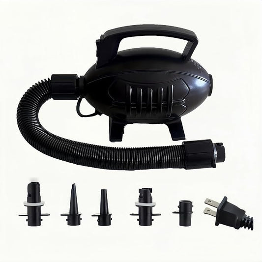 Electric Air Pump for Inflatables,Inflator/Deflator with 5 Detachable Nozzles, 110-120V AC, 600W, 510L/min, Suitable for Boat Fenders,Air Mattress, Pool Floats, Raft,Water Sports