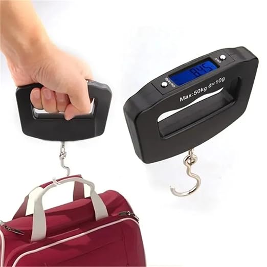 Luggage Weight Scale, 4pcs 50kg/10g Digital Luggage Scale Electronic Portable Suitcase Travel Weighs with Backlight Electronic Travel Hanging Scales,Hand Scale