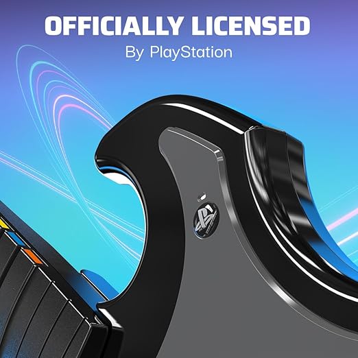 PDP RIFFMASTER Wireless Guitar Controller for PlayStation 5 and PlayStation 4, PS5/PS4, Rock Band 4, Fortnite Festival, Audio Jack, Rechargeable Battery, Officially Licensed by Sony - Black