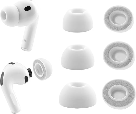Replacement Memory Foam Ear Tips for AirPods Pro 3 Silicone Shield, Ultimate Comfort, Compatible with AirPods Pro 3rd Generation 2025, 3 Pairs (Gray, Assorted S/M/L)