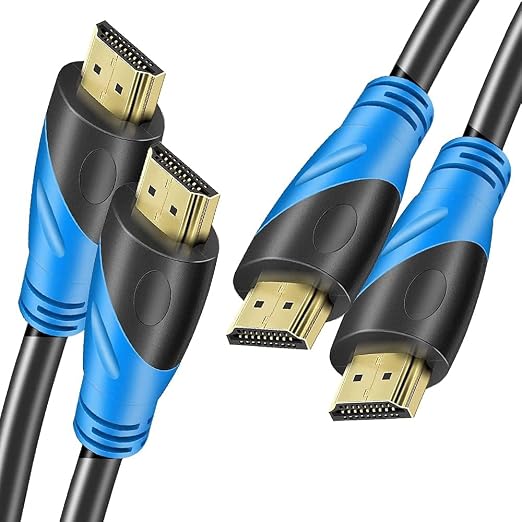 8K HDMI Cable 5FT 2Pack (HDMI 2.1,48Gbps) Ultra High Speed Gold Plated Connectors,Ethernet HDMI Cord, 8K@60HZ 4K@120HZ 2K 1080P 3D ARC Compatible with UHD TV Monitor Laptop Xbox PS4/PS5 ect