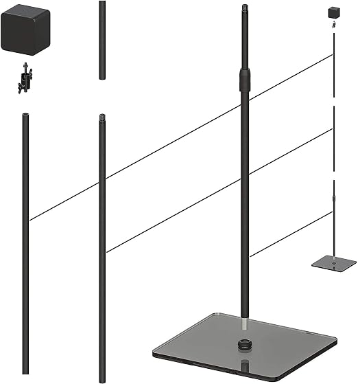 Skywin VR Stand with Glass Base, VR Sensor Stand - 2 Adjustable Stands | Compatible with SteamVR Base Station 2.0, HTC Vive Base Station & Oculus Rift Constellation Sensors - Only Stand Included