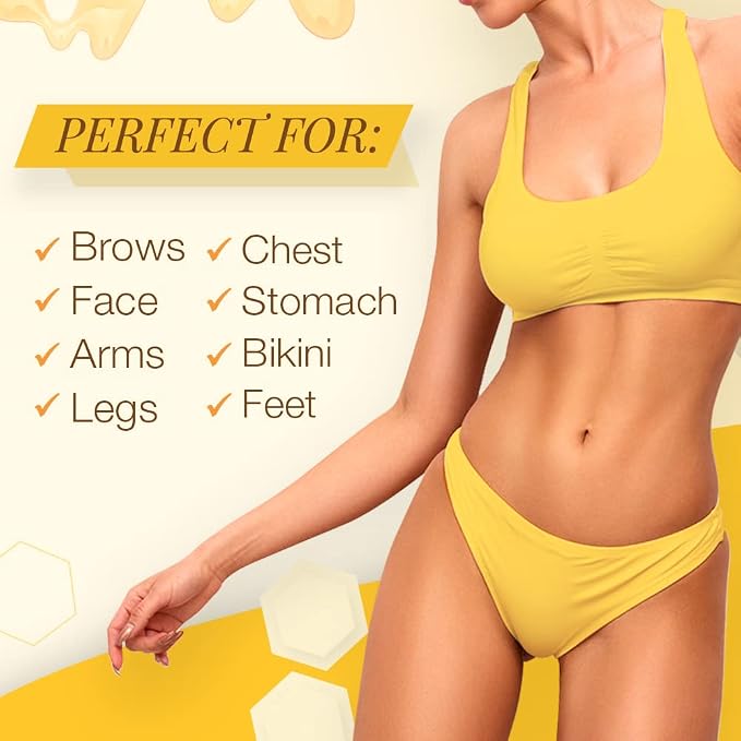 Gigi Roll on Waxing Kit – At-Home Hair Removal for Face & Body with All-Purpose Soft Wax Roller for Smooth Skin