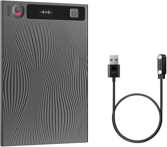 Mobvoi TicNote AI Voice Recorder & USB Charger, 64GB Memory Note Recorder w/Case App Control 120+ Languages Transcribe Summarize with AI Shadow Digital Audio Recorder