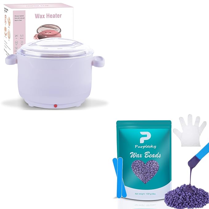 Wax Warmer for Hair Removal, 16.9oz Portable Electric Wax Heater Machine for Hard and Soft Wax Beads, Fast Heating for Home Gentle