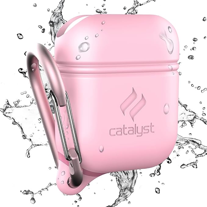 Catalyst Waterproof Case for AirPods 2nd Generation and AirPods 1st Generation - Wireless and USB-C Charging High Drop Protection AirPod Gen 2 and Gen 1 Case with Carabiner, One Piece Design