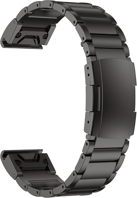 Titanium Band for Garmin Fenix 8 (51mm)/Fenix 7X/6X/5X/Fenix 3 HR, Descent Mk2i Mk2, Tactix 7, Enduro 2 3, Epix Pro Gen 2 (51mm) - 26mm Quick Fit Watch Band Metal Strap for Garmin Watch